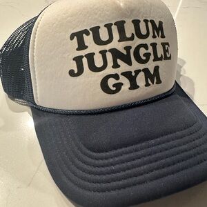 Tulum Jungle Gym Mesh Trucker Hat - Navy and White (Authentic)